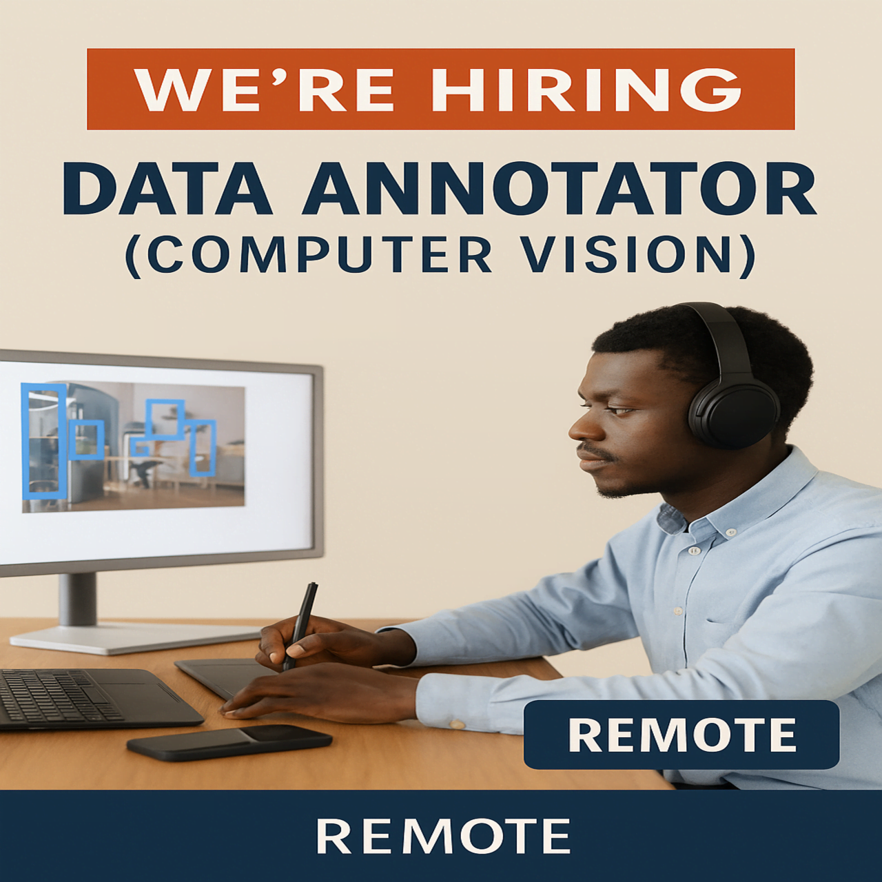 Remote Data Annotator – Computer Vision Tasks | Full-Time Gig Work
