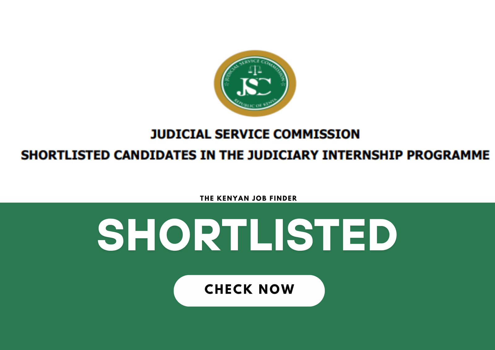 Full List of 546 Shortlisted Candidates for Judicial Service Commission Internship Program – 2025