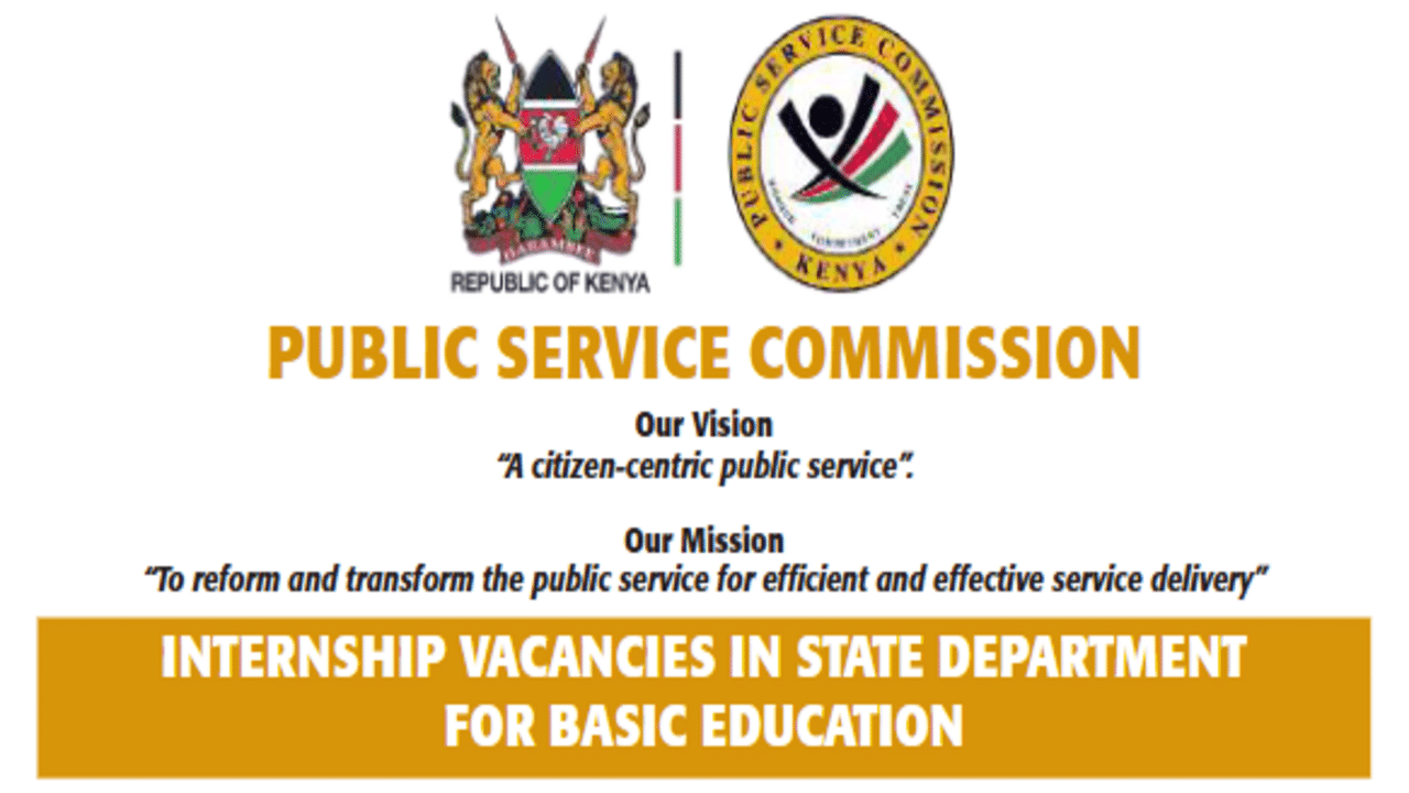 Internship Program (1,000 Vacancies) – State Department for Basic Education | Kenya 2025