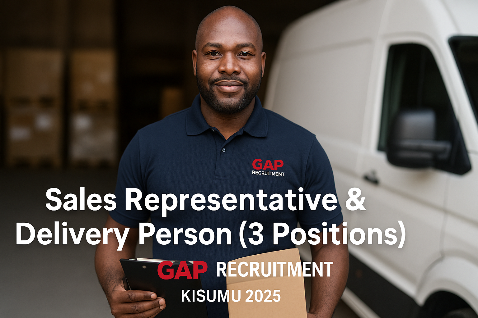 Sales Representative & Delivery Person (3 Positions) – Gap Recruitment | Kisumu 2025