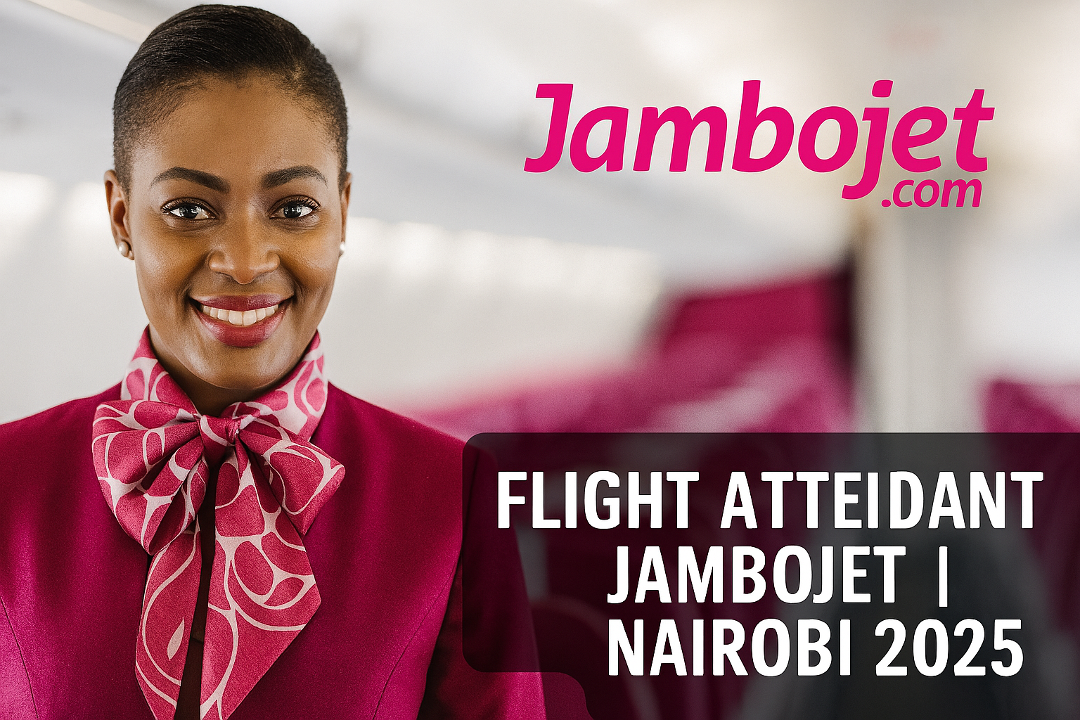 Flight Attendant, aviation jobs in Nairobi, Jambo Jet careers, in-flight service opportunities, Kenya airline jobs