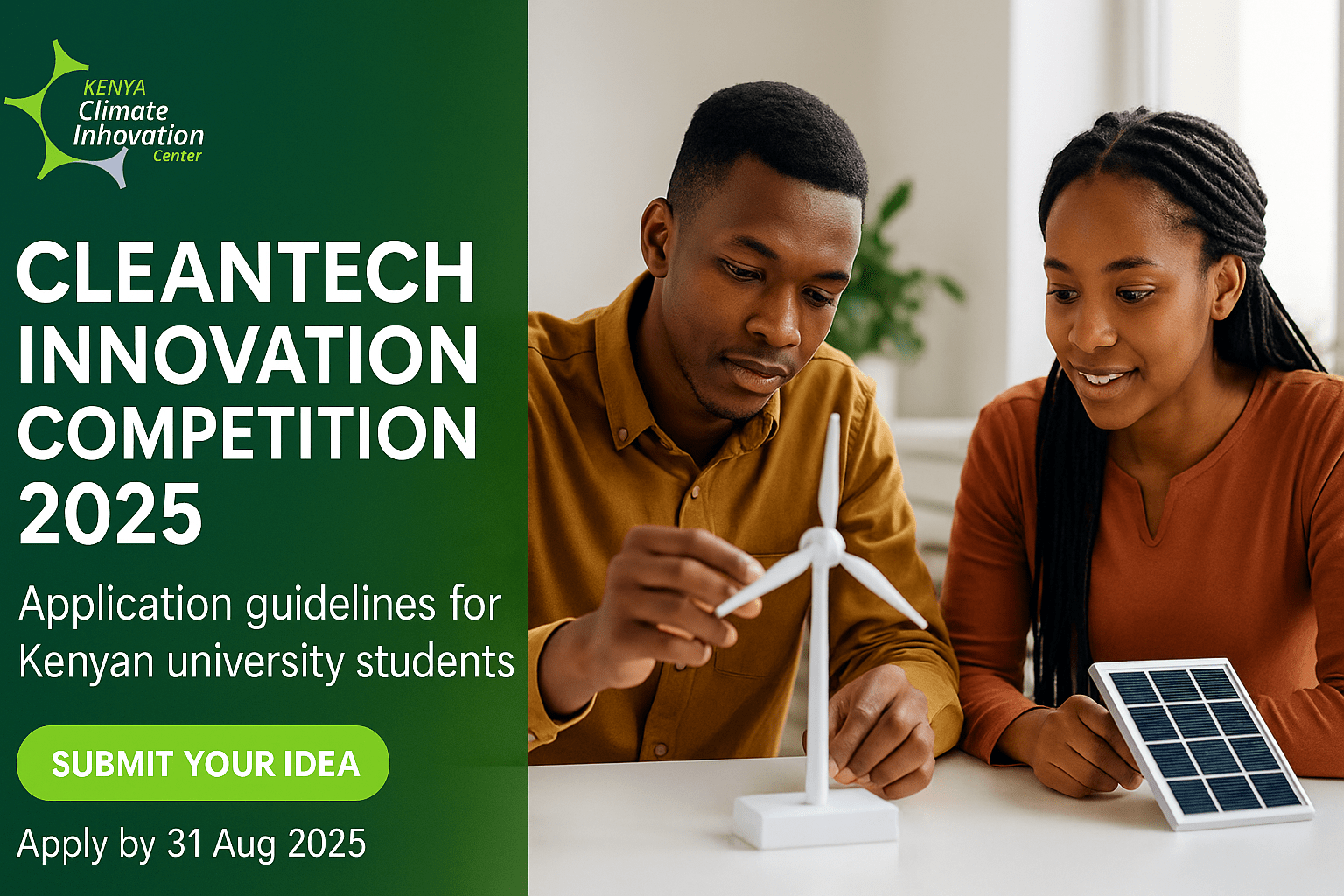 Cleantech Innovation Competition 2025 – Application Guidelines for Kenyan University Students