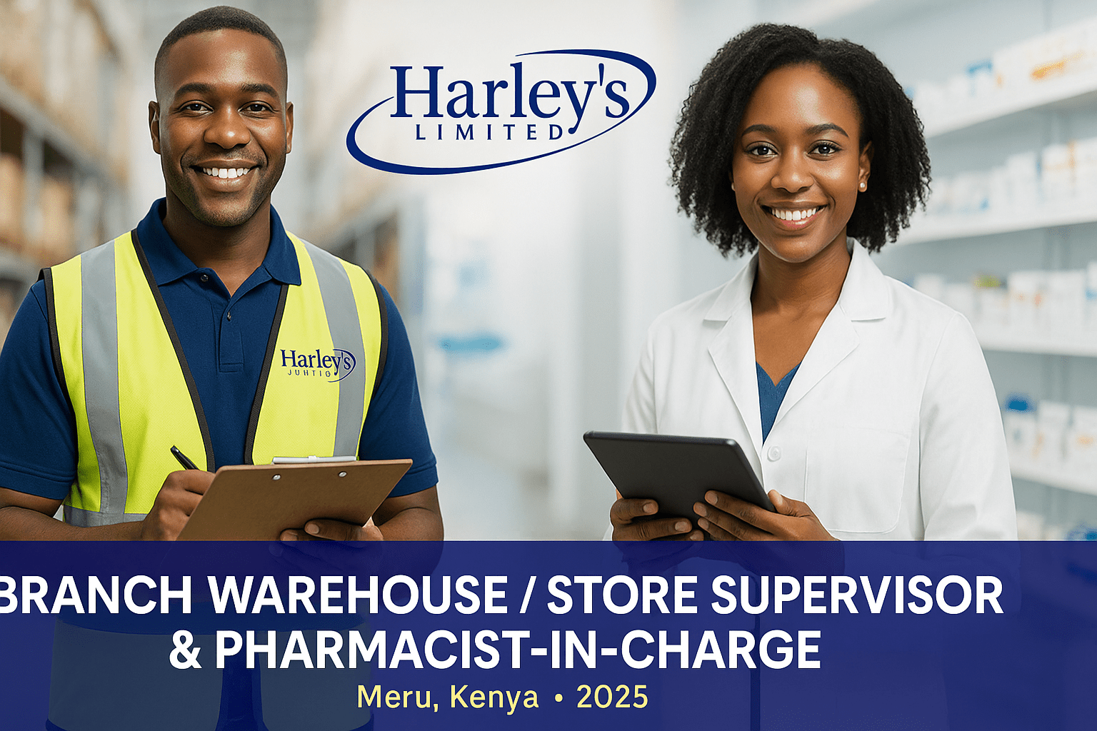 Branch Warehouse / Store Supervisor and Pharmacist-in-Charge Jobs – Meru, Kenya 2025