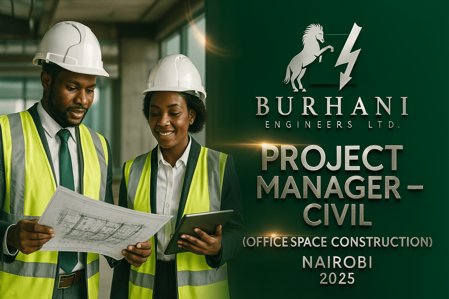 Project Manager – Civil (Office Space Construction) | Nairobi | Burhani Engineers Limited 2025