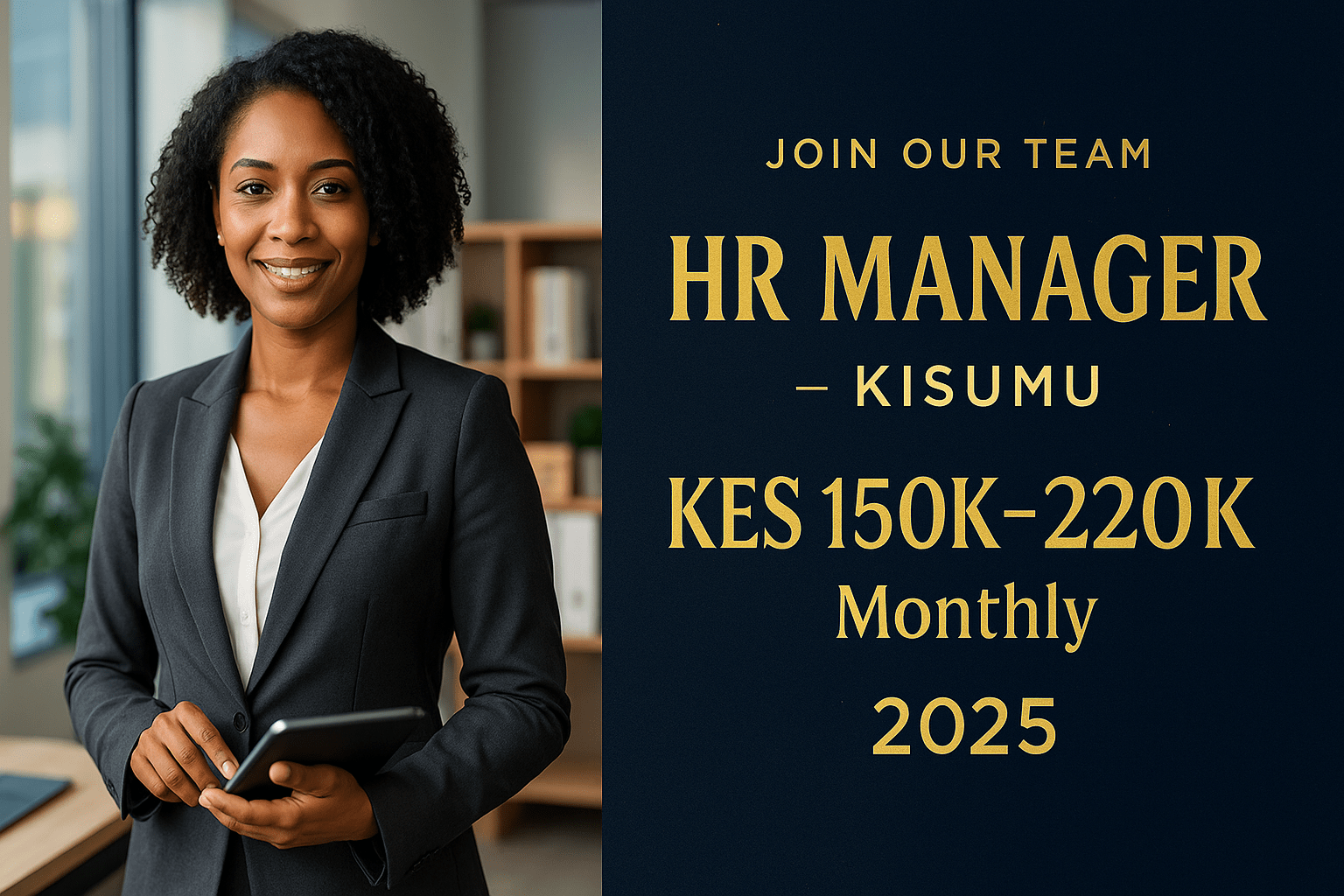 HR Manager Jobs in Kenya – Kisumu | KES 150K–220K Monthly