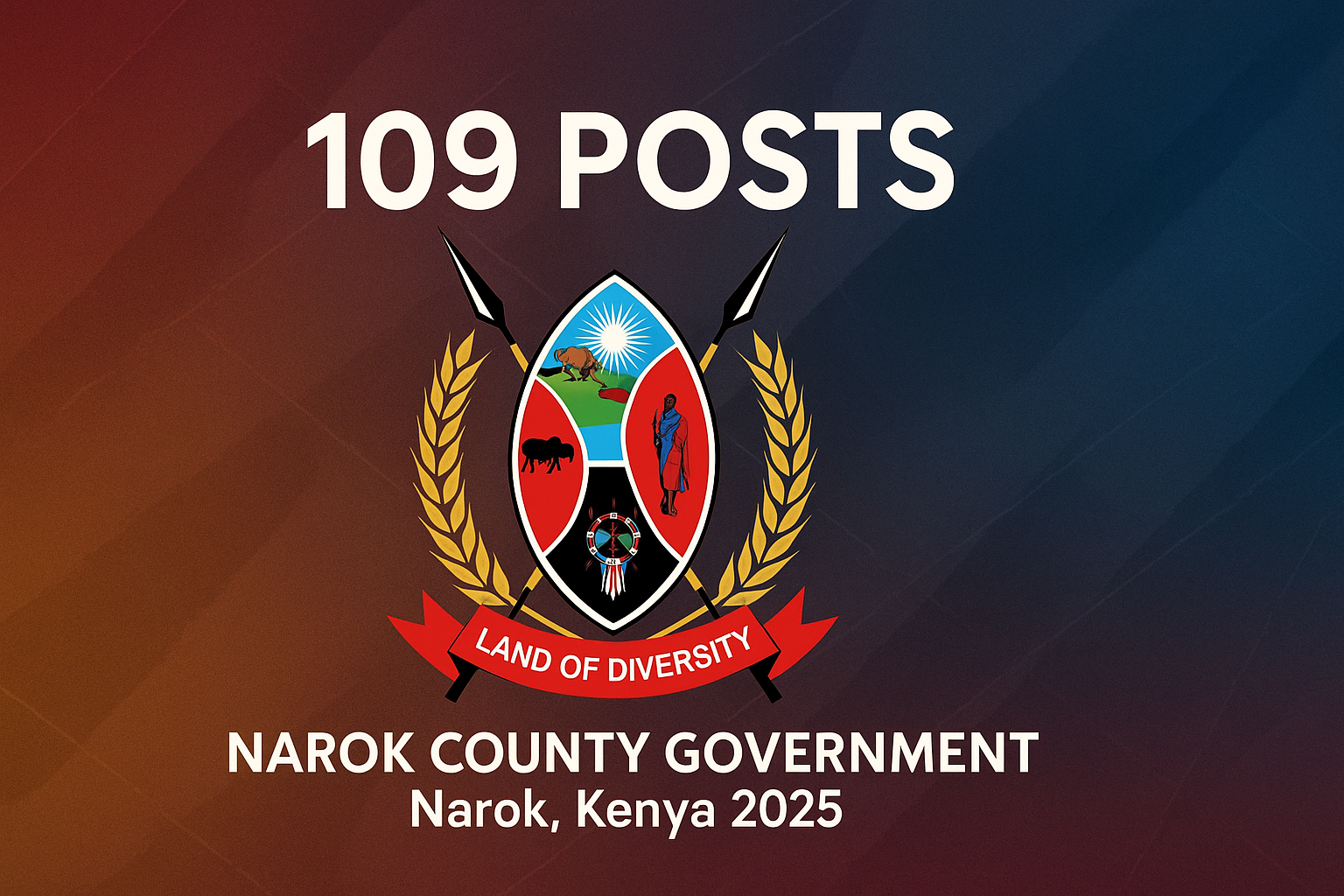 109 Vacant Positions – Narok County Public Service | Narok, Kenya 2025