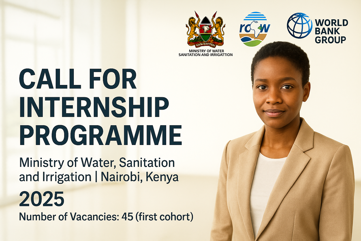 Call for Internship Programme – HoAGW4RP | Ministry of Water, Sanitation and Irrigation | Nairobi, Kenya 2025