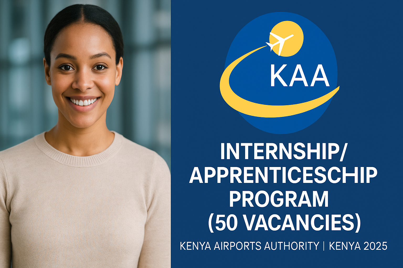Internship/Apprenticeship Program (50 Vacancies) – Kenya Airports Authority | APPLY NOW