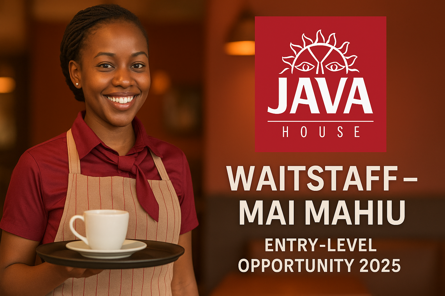 Waitstaff – Mai Mahiu | Entry-Level Opportunity 2025