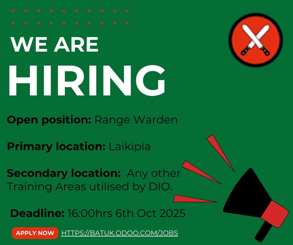 RANGE WARDEN – NANYUKI | BATUK | KES 50K-70K MONTHLY
