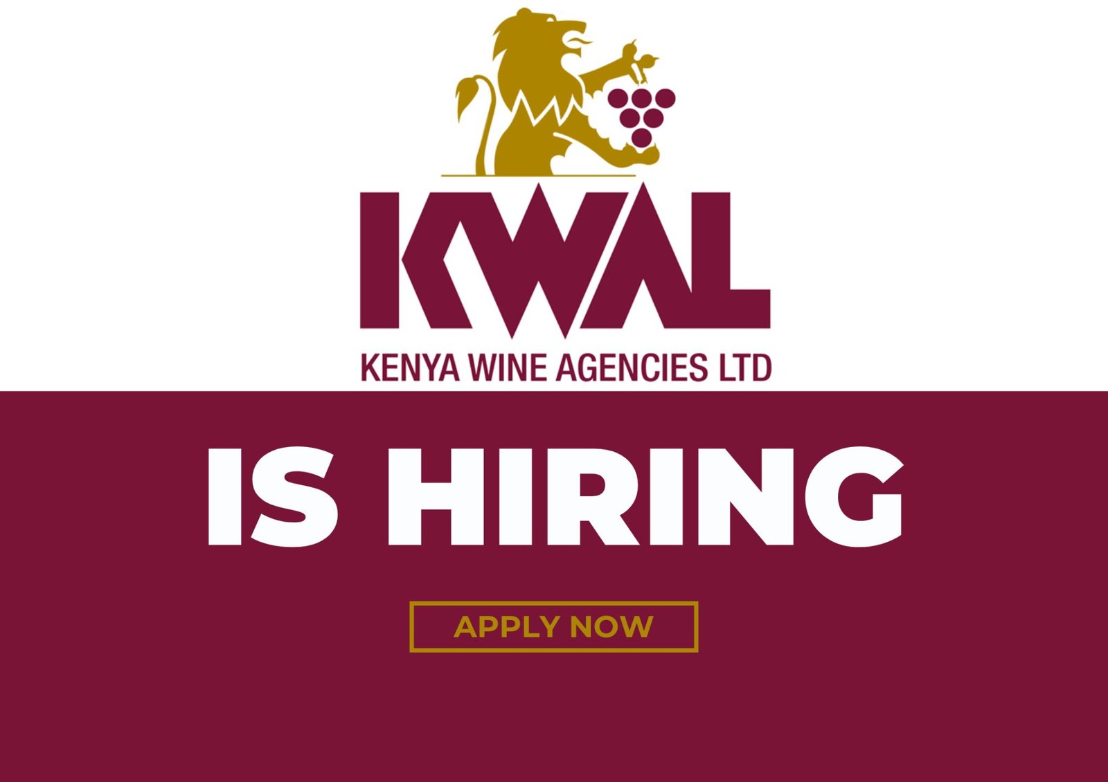 CORPORATE AFFAIRS INTERN – KIAMBU | KENYA WINE AGENCIES LIMITED (KWAL) | KES 20K-30K MONTHLY