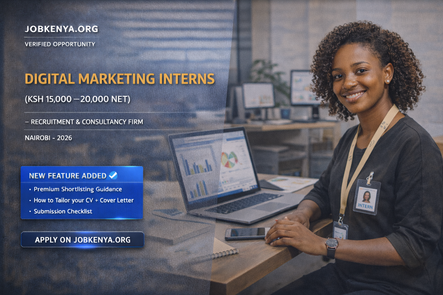 DIGITAL MARKETING INTERNS (KSH 15,000–20,000 NET) – RECRUITMENT & CONSULTANCY FIRM | NAIROBI CBD – 2026