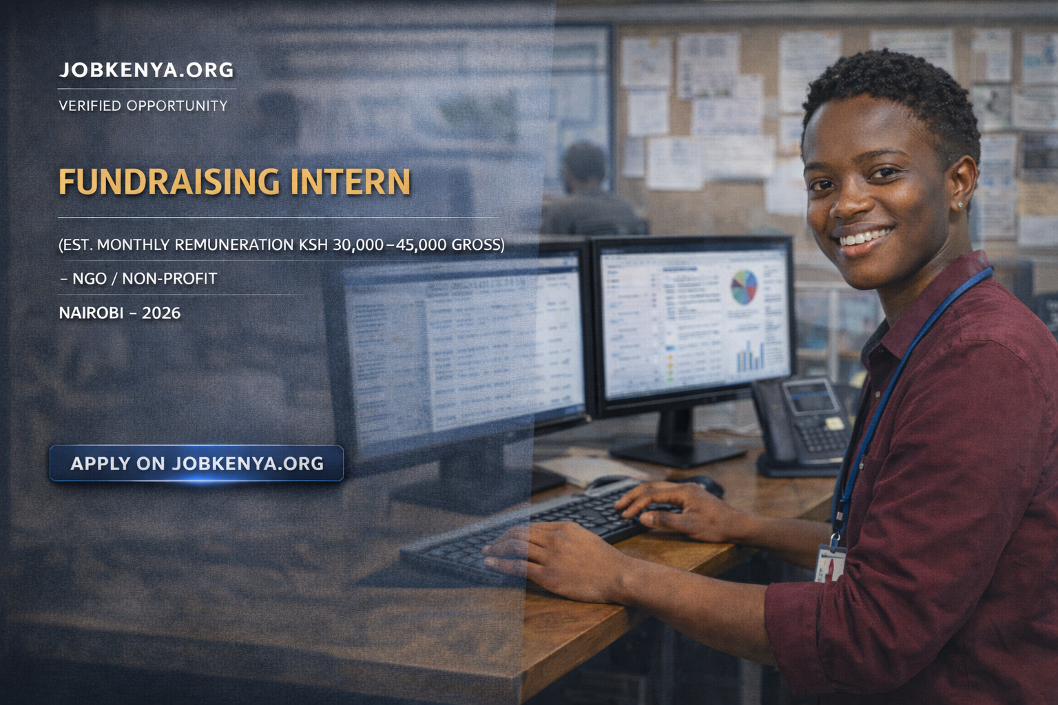 FUNDRAISING INTERN (EST. MONTHLY REMUNERATION KSH 30,000–45,000 GROSS) – NGO / NON-PROFIT | NAIROBI – 2026