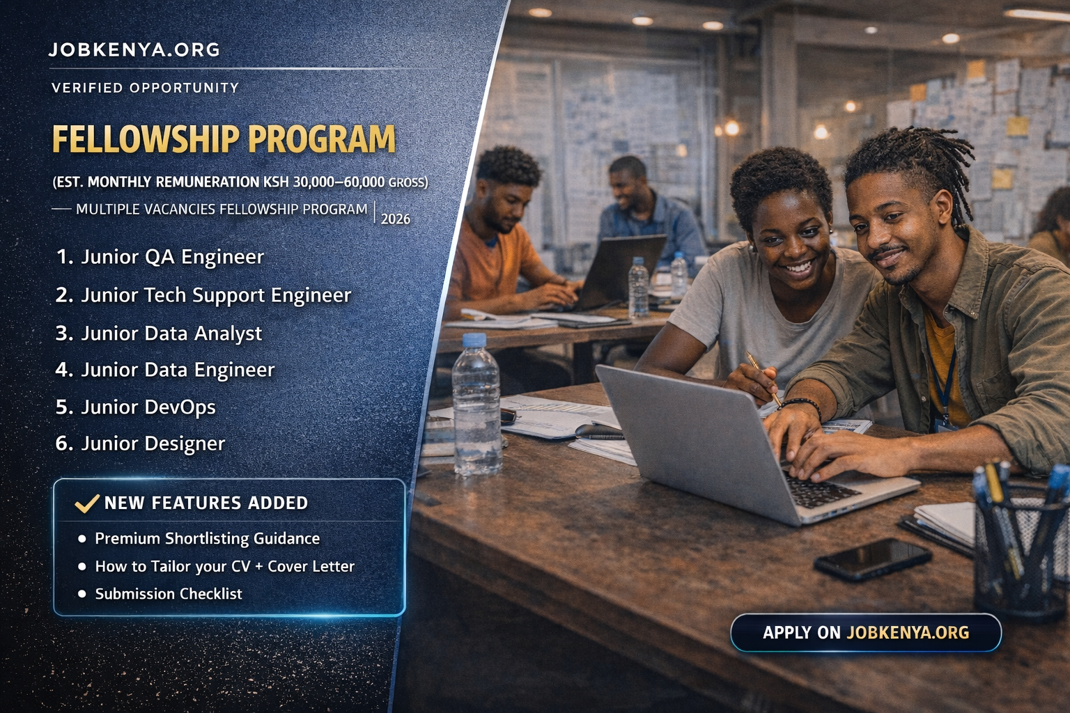 FELLOWSHIP PROGRAM (EST. MONTHLY REMUNERATION KSH 30,000–60,000 GROSS) – MULTIPLE VACANCIES FELLOWSHIP PROGRAM | NAIROBI – 2026