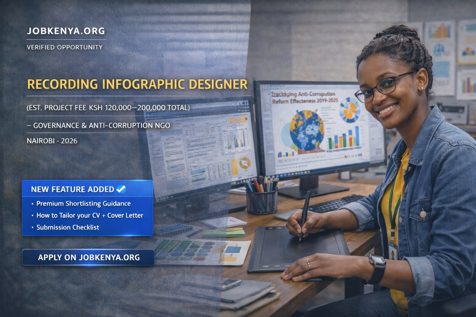 RECORDING INFOGRAPHIC DESIGNER (EST. PROJECT FEE KSH 120,000–200,000 TOTAL) – GOVERNANCE & ANTI-CORRUPTION NGO | NAIROBI – 2026